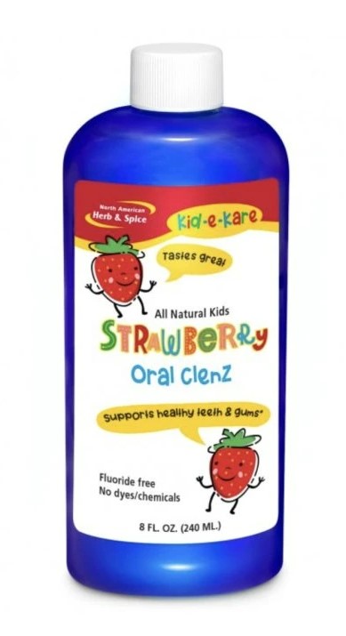 North American Herb & Spice - Herbal mouthwash for children with strawberry flavor, 240 ml