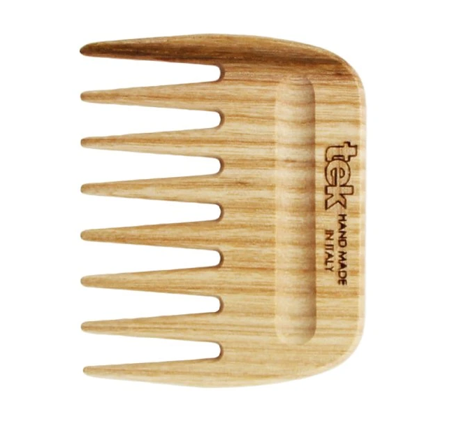 Tek AFRO COMB with wide teeth, Hand Made in Italy