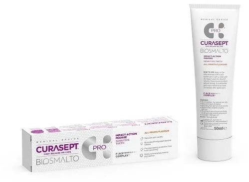 CURASEPT Biosmalto Mousse Sensitive Teeth Fruit Flavor 50 ml