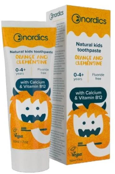 NORDICS natural toothpaste for kids orange and clementine (0-4 years), 50 ml