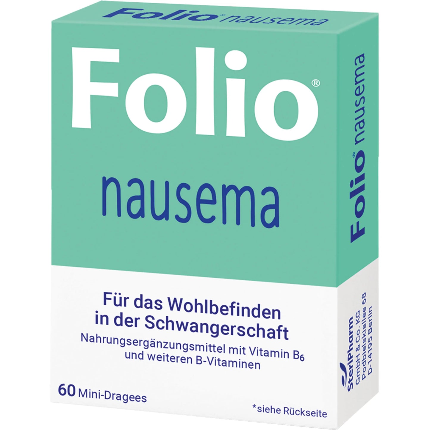 Folio Nausema Mini-Dragees for well-being during pregnancy, 60 dragees