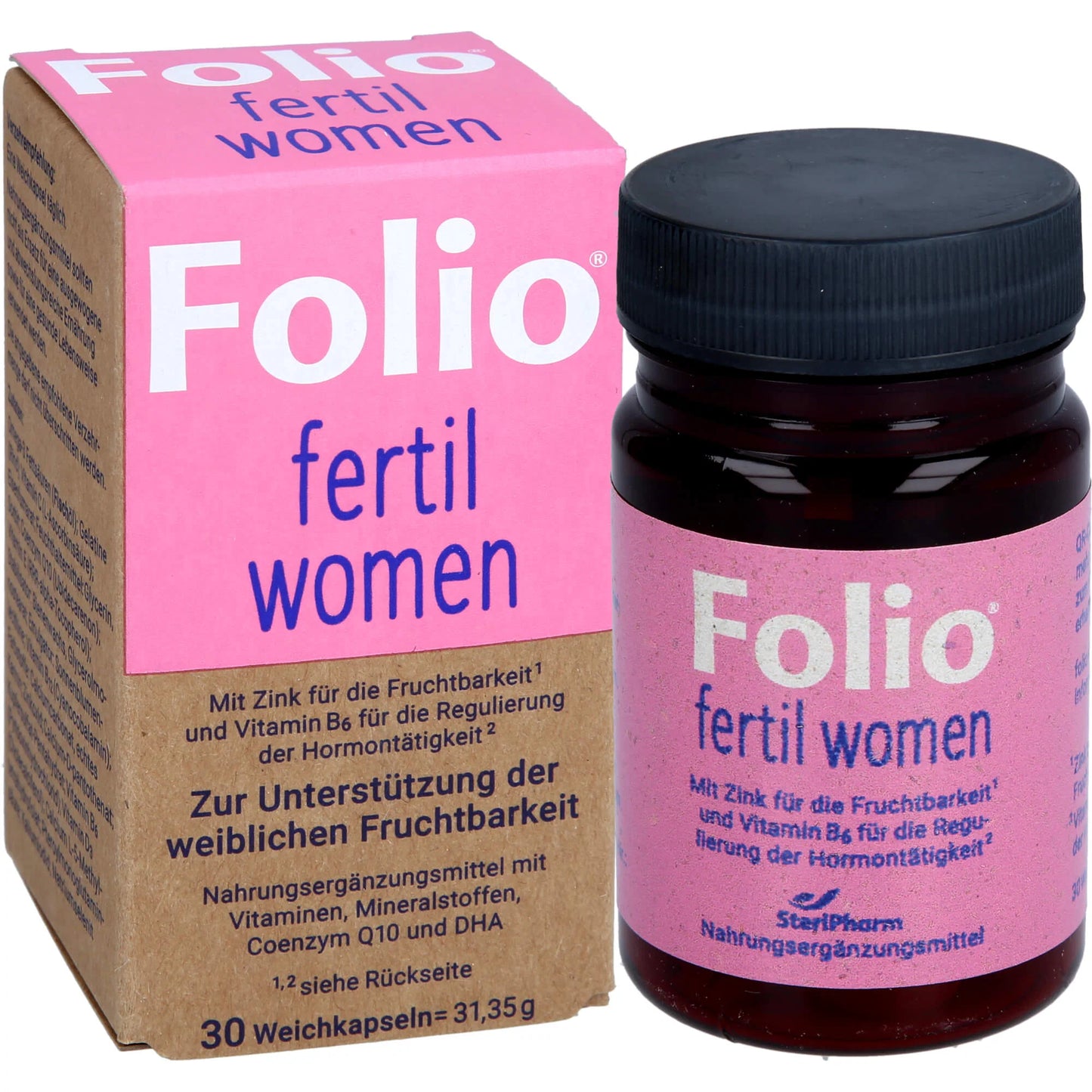 Folio fertil women to support female fertility, 30 capsules