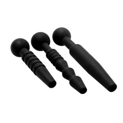 Master Series Dark Rods Silicone Penis Plug Set 3pcs