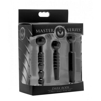 Master Series Dark Rods Silicone Penis Plug Set 3pcs