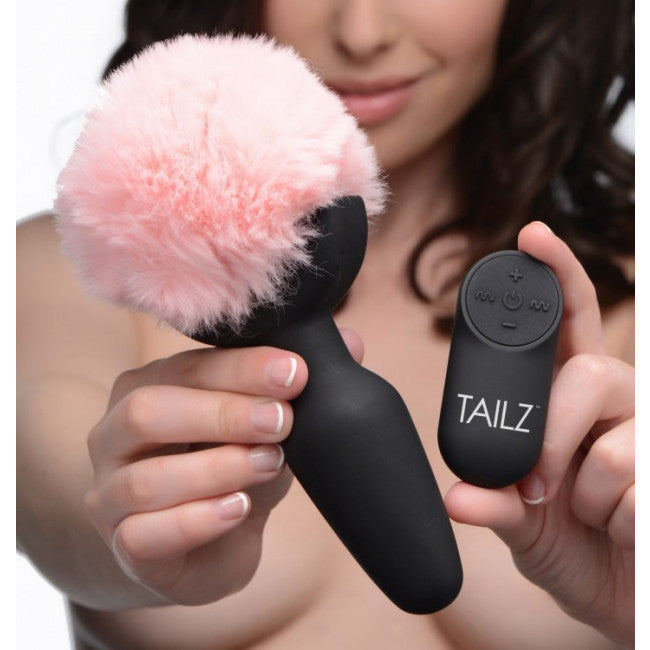 Tailz Vibrating Anal Plug With Bunny Tail Pink