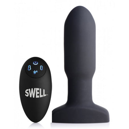 Swell 10x Inflatable and Vibrating Missile Silicone Remote Anal Plug Black