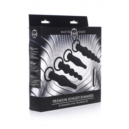 Master Series 3X Premium Ringed Rimmers Anal Training Set Black