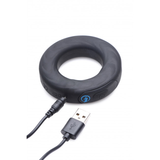 Zeus Electrosex E-Stim Pro Silicone Cock Ring Vibe with Remote