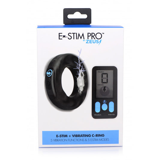 Zeus Electrosex E-Stim Pro Silicone Cock Ring Vibe with Remote