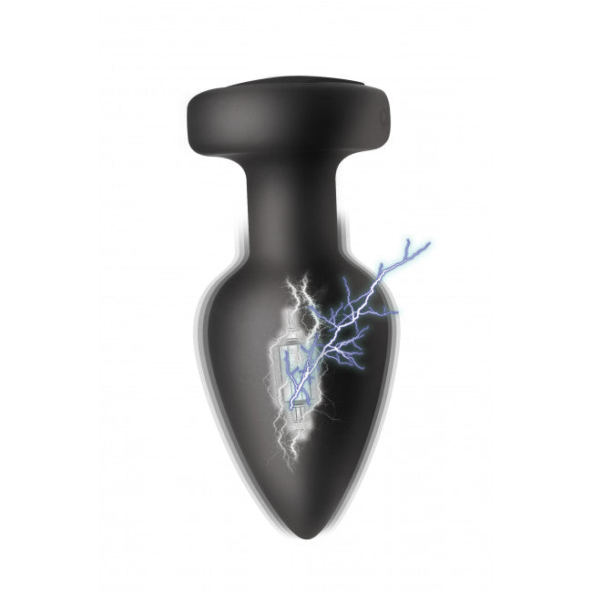 Zeus Electrosex E-Stim Pro Silicone Vibrating Anal Plug with Remote