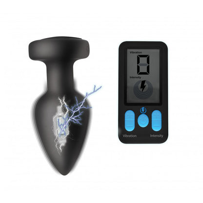 Zeus Electrosex E-Stim Pro Silicone Vibrating Anal Plug with Remote