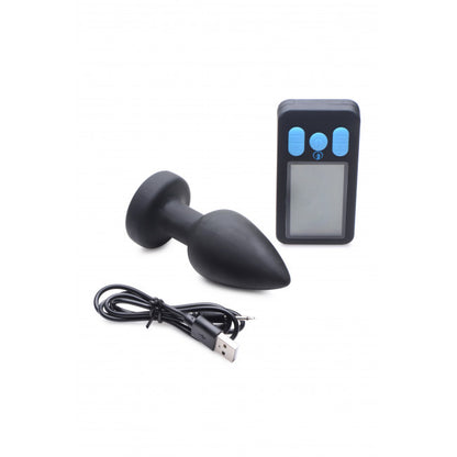 Zeus Electrosex E-Stim Pro Silicone Vibrating Anal Plug with Remote