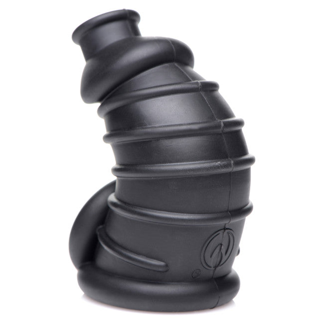 Master Series Dark Chamber Silicone Chastity Cage Black