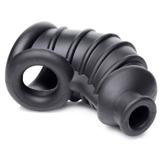 Master Series Dark Chamber Silicone Chastity Cage Black