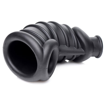 Master Series Dark Chamber Silicone Chastity Cage Black