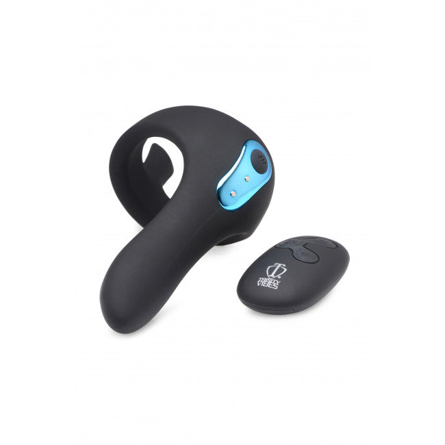 Trinity Vibes Power Taint 7X Silicone Cock and Ball Ring with Remote