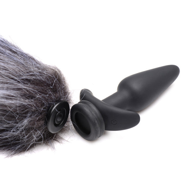 Tailz Snap-On Vibrating Silicone Anal Plug & 3 Tails with Remote