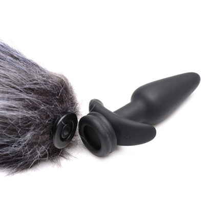 Tailz Snap-On Vibrating Silicone Anal Plug & 3 Tails with Remote