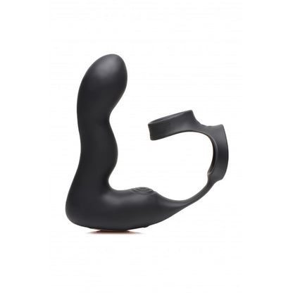 Swell Inflatable & Vibrating Prostate Plug + Cock & Ball Ring Remote Control Black