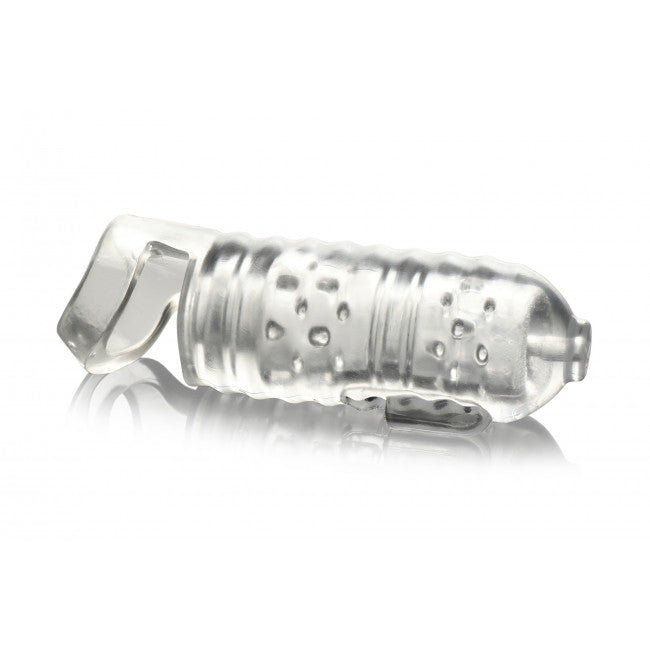 Lovebotz Milker TPE Masturbator with Ball Strap Clear