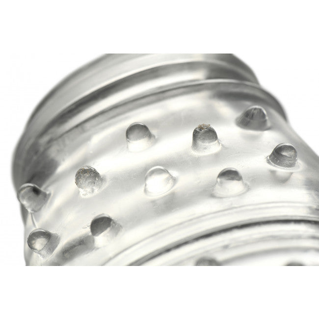 Lovebotz Milker TPE Masturbator with Ball Strap Clear