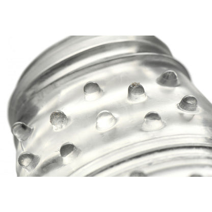 Lovebotz Milker TPE Masturbator with Ball Strap Clear