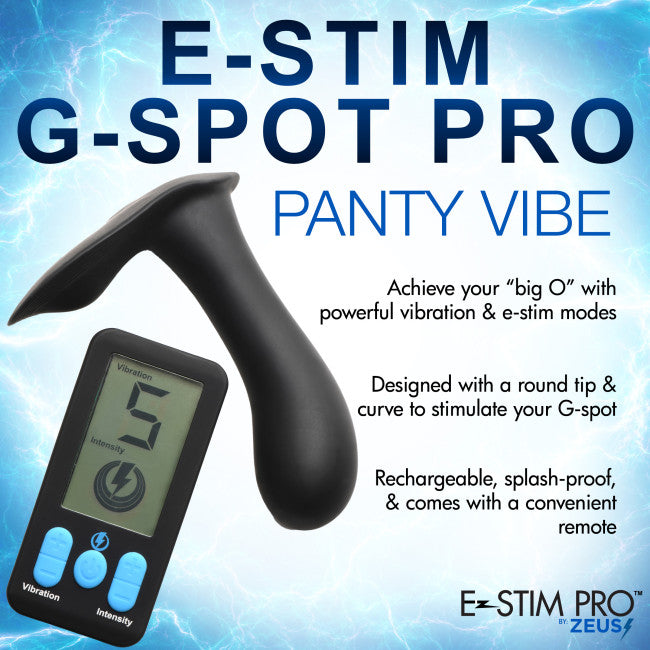 Zeus Electrosex E-Stim Pro Panty Vibe with Remote Control Black