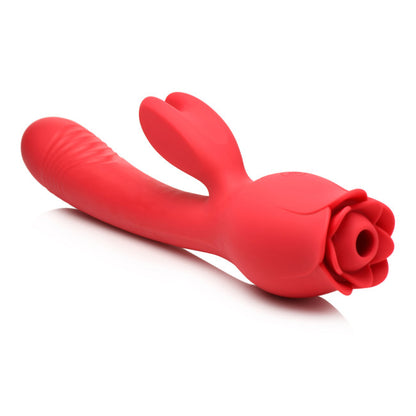 Bloomgasm Blooming Bunny Sucking & Thrusting Silicone Rabbit Vibrator Red