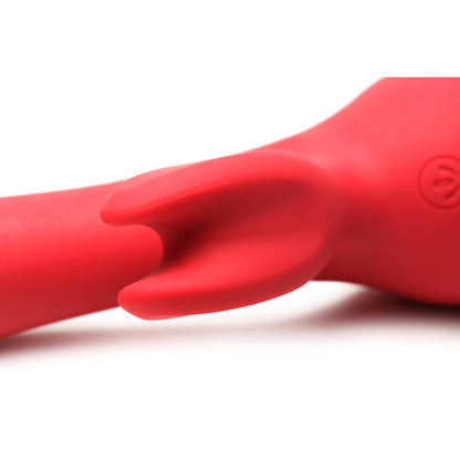 Bloomgasm Blooming Bunny Sucking & Thrusting Silicone Rabbit Vibrator Red