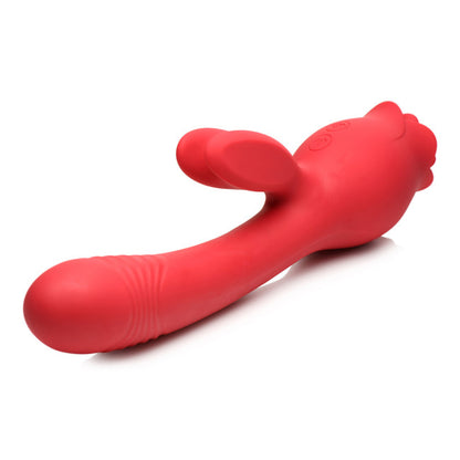 Bloomgasm Blooming Bunny Sucking & Thrusting Silicone Rabbit Vibrator Red