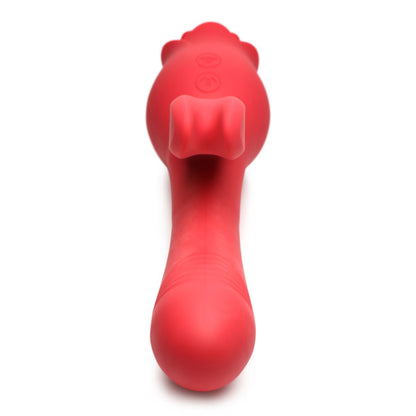 Bloomgasm Blooming Bunny Sucking & Thrusting Silicone Rabbit Vibrator Red
