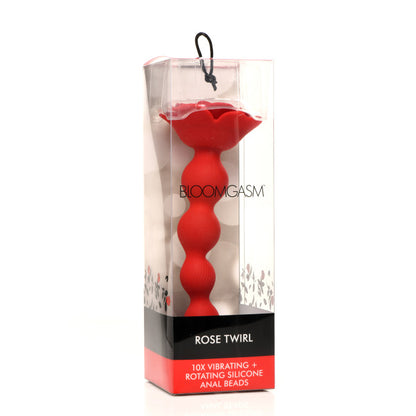 Bloomgasm Rose Twirl 10X Vibrating & Rotating Silicone Anal Beads