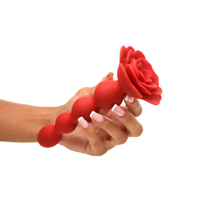 Bloomgasm Rose Twirl 10X Vibrating & Rotating Silicone Anal Beads