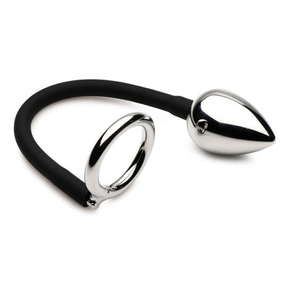 Master Series Tug + Plug Cock & Ball Ring with Anal Plug