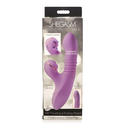 Shegasm Pro-Thrust Max 14X Thrusting & Pulsing Silicone Rabbit Purple