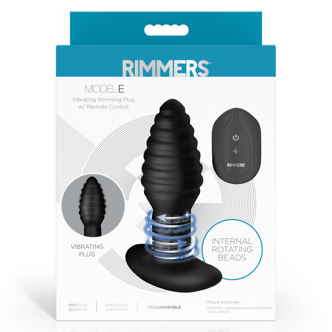 Rimmers Model-E Vibrating Rimming Plug with Remote Control Black My Dr. XM Rimmers Model-E Vibrating Rimming Plug with Remote Control Black My Dr. XM