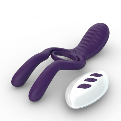 Tracy's Dog Remote Control Vibrating Penis Ring Purple