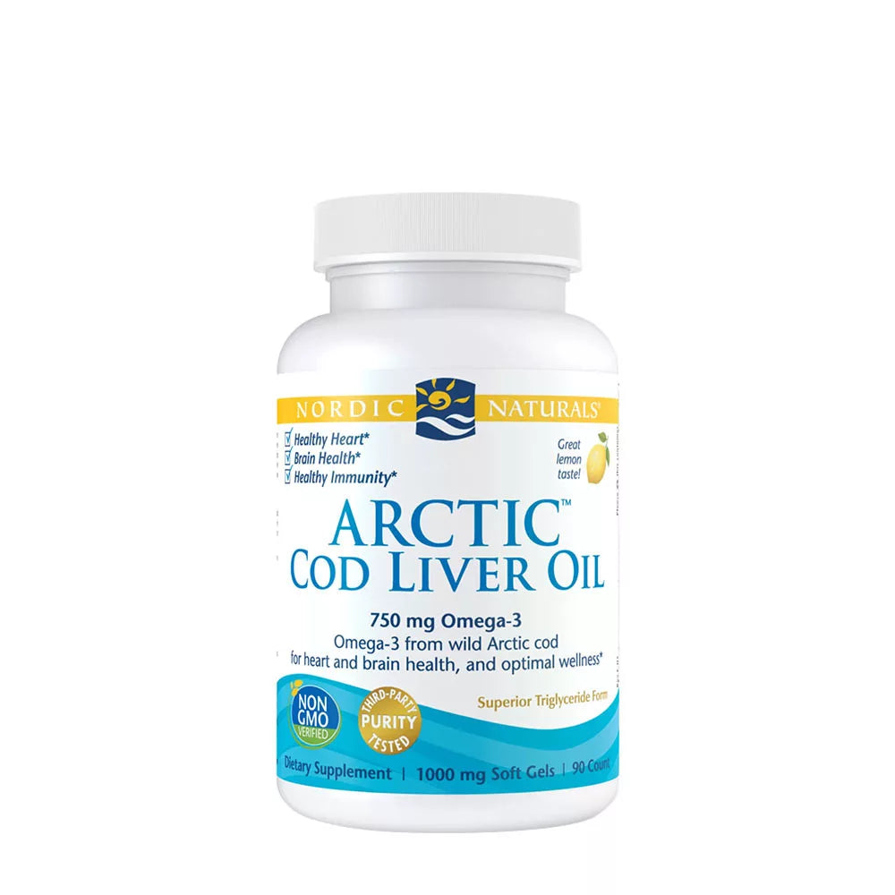 NORDIC NATURALS ARCTIC COD LIVER OIL 750 MG (SOFTGELS, LEMON)