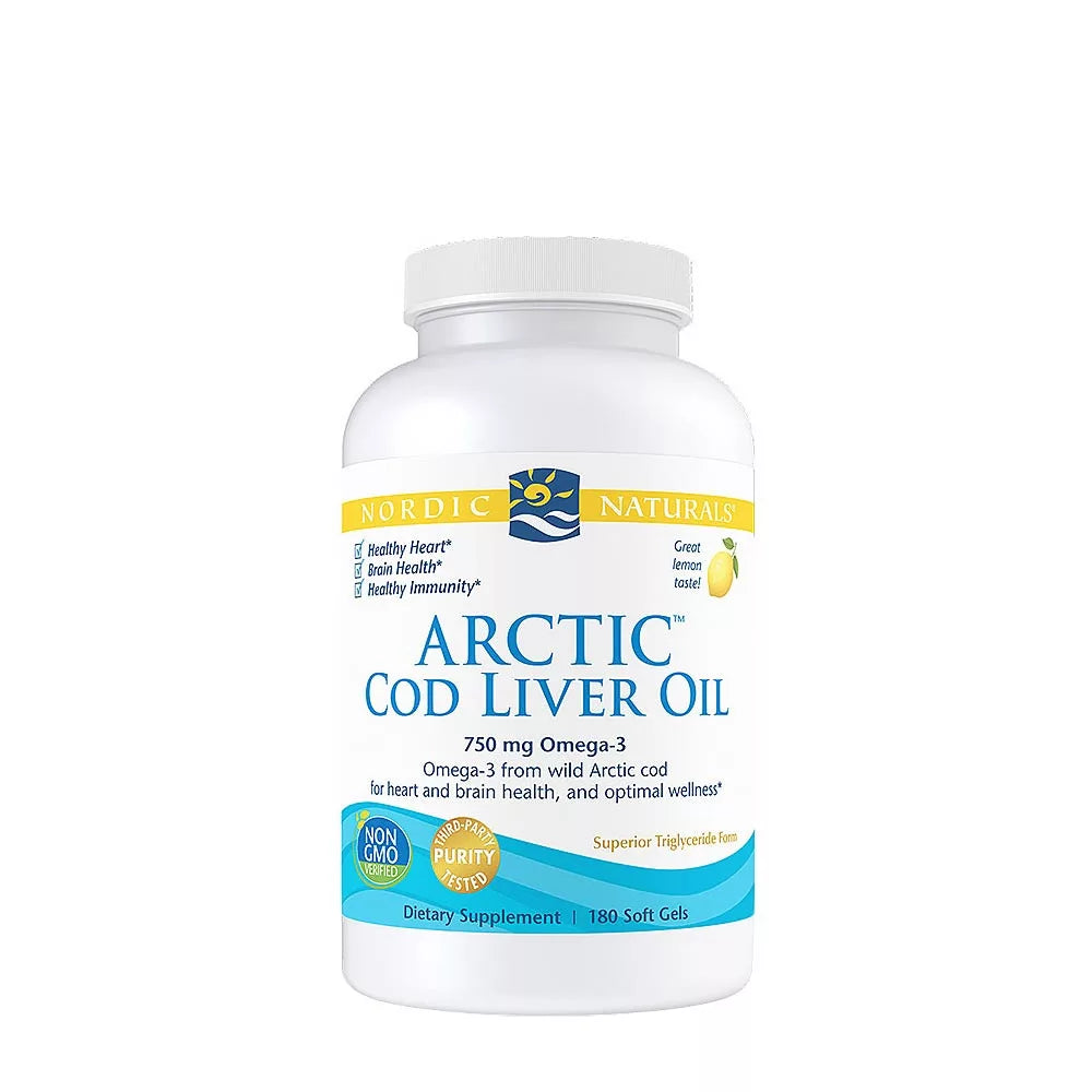 NORDIC NATURALS ARCTIC COD LIVER OIL 750 MG (SOFTGELS, LEMON)