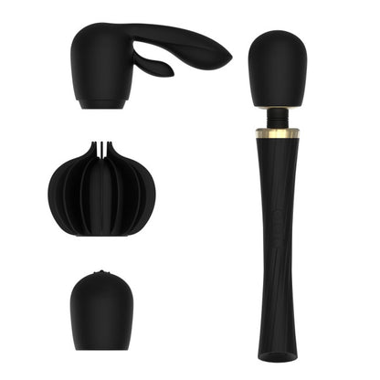 Tracy's Dog Hammer Magic Wand Vibrator Set Black-Gold