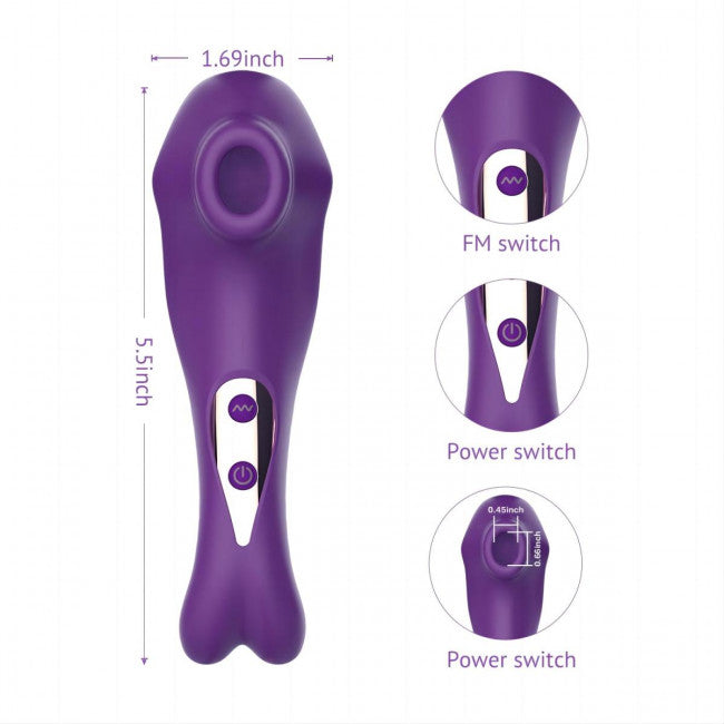Tracy's Dog Cat Clitoral Sucking Vibrator Purple