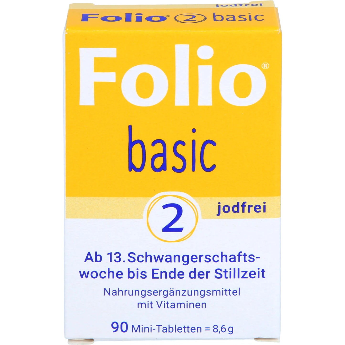 Folio Basic 2 iodine-free mini-tablets from the 13th week until the end of breastfeeding, 90 tablets