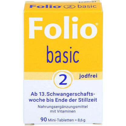 Folio Basic 2 iodine-free mini-tablets from the 13th week until the end of breastfeeding, 90 tablets