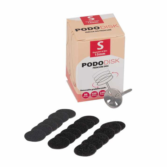 MOLLYLAC Podo Disk Pedicure Disc 15 mm with removable gradation pads