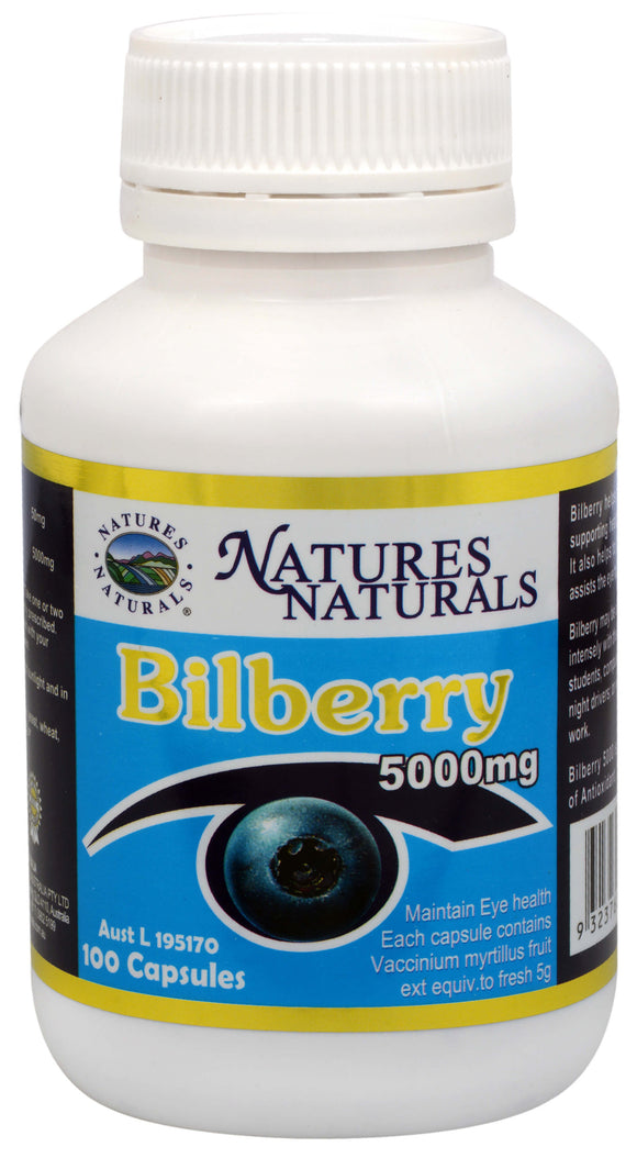 Australian Remedy Bilberry 5000 mg 100 capsules
