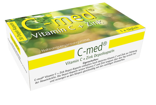 C-Med Vitamin C + Zinc Depot 30 Capsules