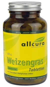 Allcura WHEATGRASS BIO 400mg 250 tablets