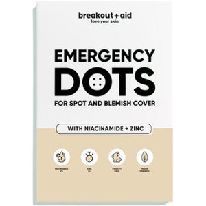 Breakout+aid Emergency Dots Acne patches with niacinamide and zinc 72 pcs