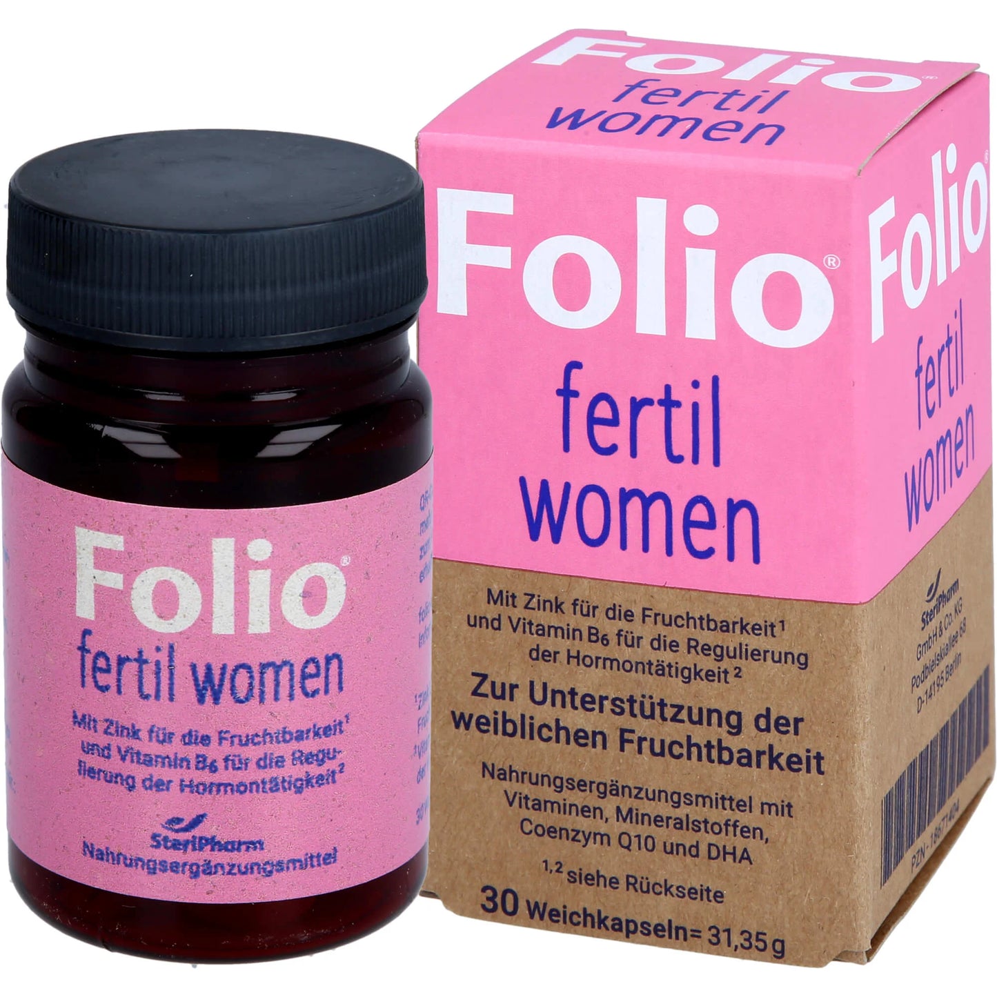 Folio fertil women to support female fertility, 30 capsules