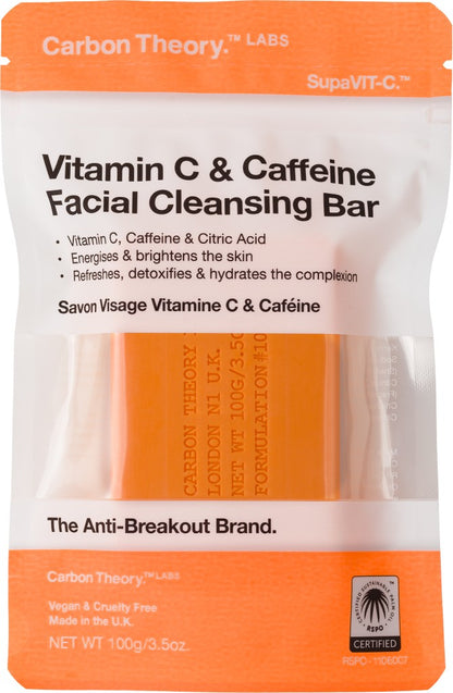 Carbon Theory Vitamin C & Caffeine Facial Cleansing Bar 100 g